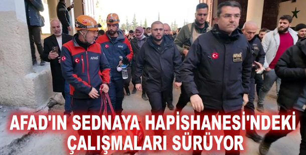 AFAD'ın Sednaya Hapishanesi'ndeki çalışmaları sürüyor