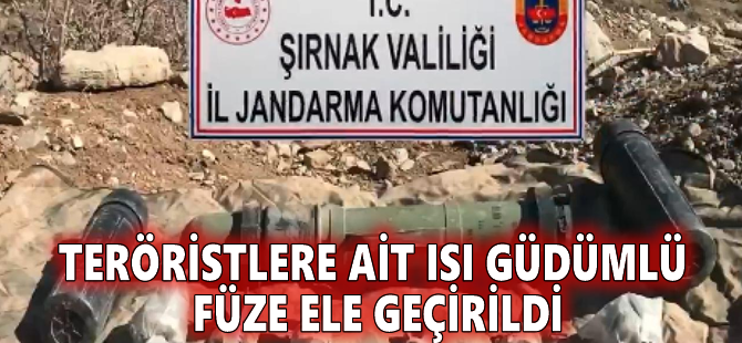 Teröristlere ait ısı güdümlü füze ele geçirildi