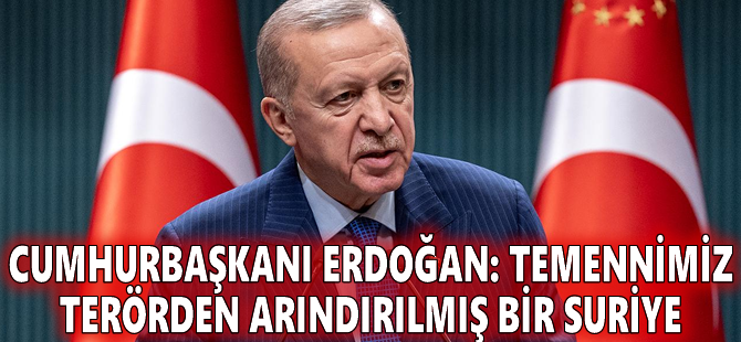Cumhurbaşkanı Erdoğan: Temennimiz terörden arındırılmış bir Suriye