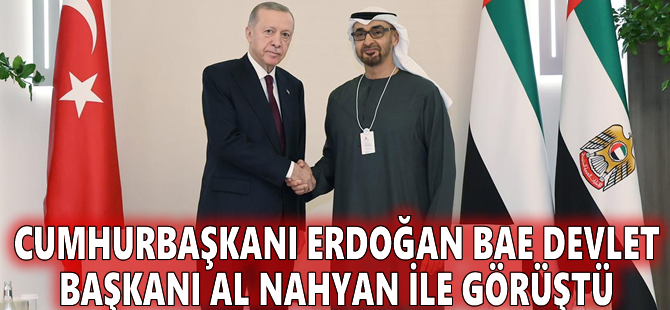 Cumhurbaşkanı Erdoğan BAE Devlet Başkanı Al Nahyan ile görüştü