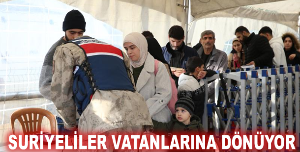 Suriyeliler vatanlarına dönüyor