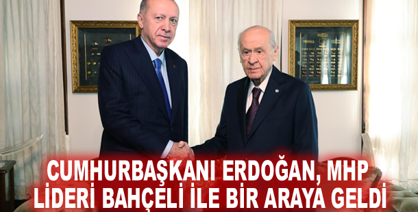 Cumhurbaşkanı Erdoğan, MHP lideri Bahçeli ile bir araya geldi