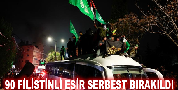 90 Filistinli esir serbest bırakıldı