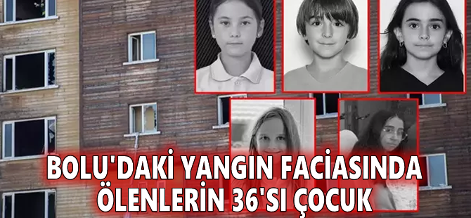 Bolu'daki yangın faciasında ölenlerin 36'sı çocuk