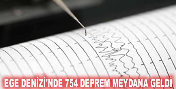 Ege Denizi'nde 754 deprem meydana geldi
