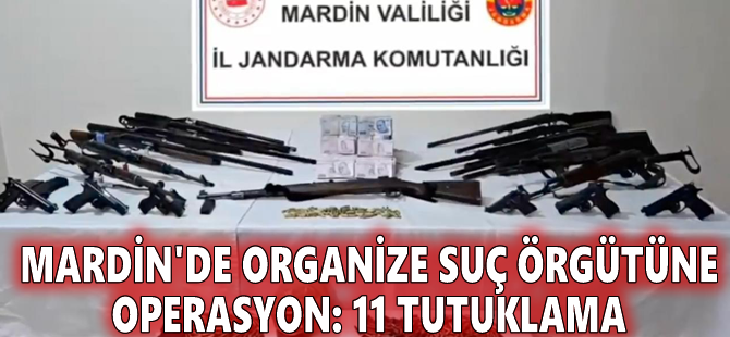 Mardin'de organize suç örgütüne operasyon: 11 tutuklama