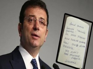 Ekrem İmamoğlu'ndan ilk mesaj: El yazısıyla geldi!