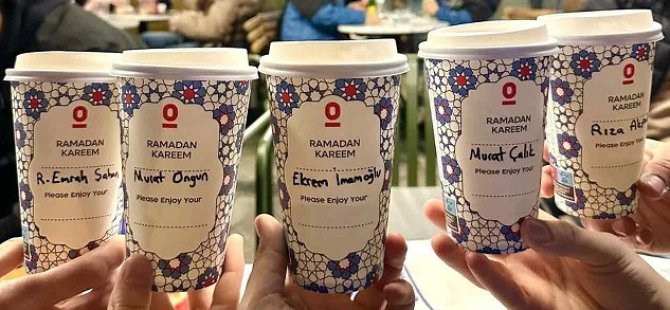 AKP'liler, Espressolab bardaklarına; tutuklu CHP’lileri yazdı!