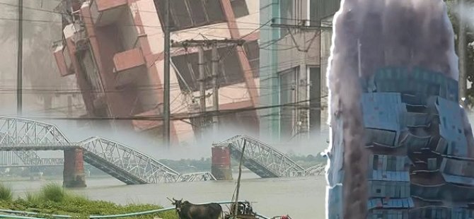 Myanmar'ı, 7.7'lik deprem vurdu!