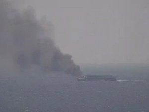 Kınalıada açıklarında bir tekne alev aldı!