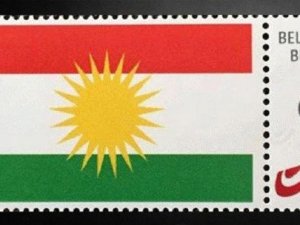 Belçika’da posta pulunda Kürdistan bayrağı