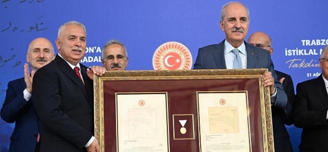 Trabzon'a 101 yıl sonra: İstiklal Madalyası!
