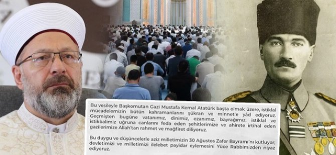Hutbede yok, paylaşımda var: Atatürk!