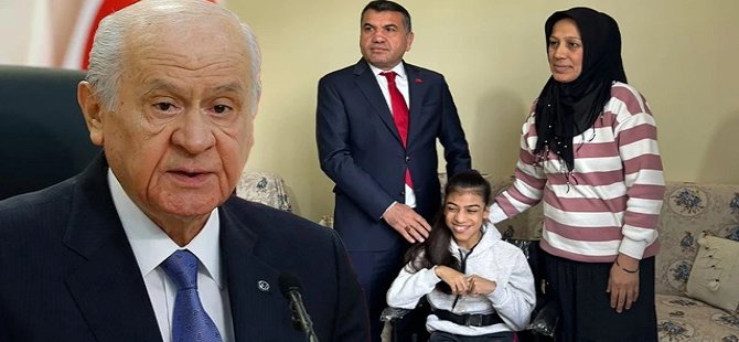 Devlet Bahçeli’den engelli kıza jest: Tekerlekli sandalye!