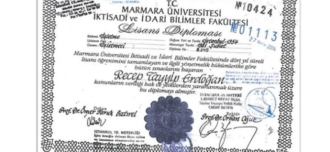 Erdoğan’ın diploması: Mahkeme’den yanıt!