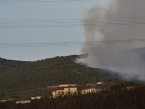 Tuzla'da askeri bölgede yangın