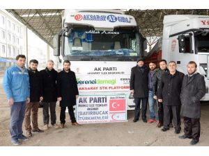 Aksaray’dan Bayır-bucak’taki Türkmenlere Dört Tır Yardım