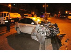 Alkollü Sürücü Kaza Yaptı