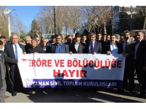 Sivil Toplum Kuruluşları Terör Örgütü PKK’yı Protesto Etti