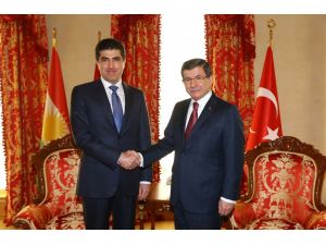 Davutoğlu, IKBY Başbakanı Barzani’yi kabul etti