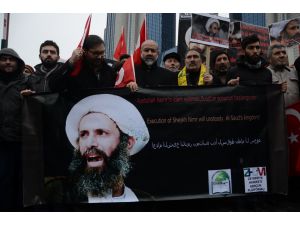 Suudi Arabistan Konsolosluğu önünde idam protestosu