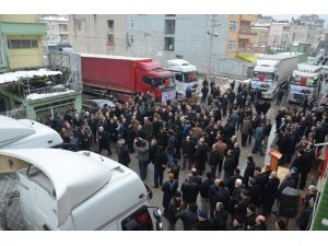 Bafra’dan Türkmenlere 6 Tır Yardım Gönderildi
