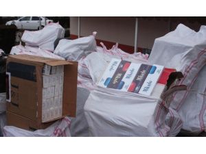 Fıstık Kabuğu Arasından 50 Bin Paket Kaçak Sigara Çıktı