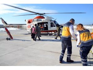 Hamile Kadın Sahil Güvenlik Helikopteri İle Hastaneye Yetiştirildi