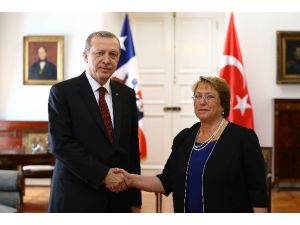 Cumhurbaşkanı Erdoğan Şili Devlet Başkanı Bachelet’le Görüştü