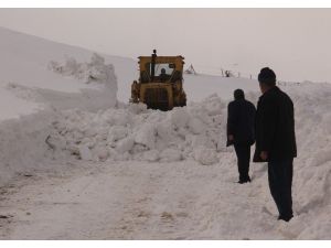 Elazığ’da Kar 45 Köy Yolunu Kapattı
