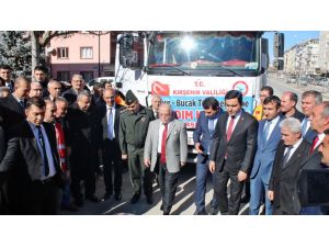 Bayırbucak Türkmenleri'ne 7 yardım TIR'ı Kırşehir'den yola çıktı