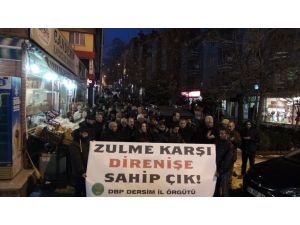 Tunceli’de Cizre protestosu
