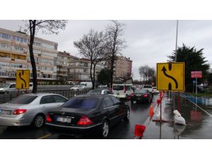 Kennedy Caddesi'nde yol çalışması başladı