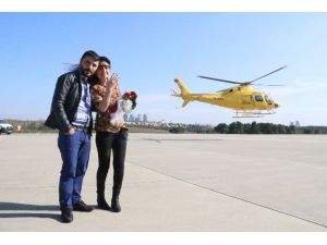 Kız Arkadaşına Helikopterde Evlenme Teklif Etti