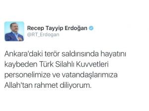 Cumhurbaşkanı Erdoğan’dan Taziye Mesajı