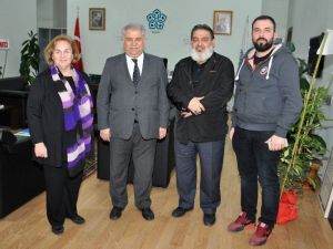 Hz. Mevlana’nın Torunu Esin Çelebi Bayru Rektör Şeker’e Ziyaret