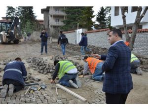 Safranbolu’da Granit Yol Çalışması