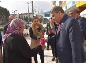 Başkan Çerçi’den Kadınlara Çiçekli Kutlama