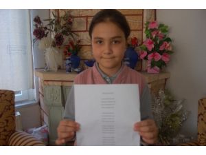10 Yaşındaki Öğrenci Çanakkale Şehitlerine Şiir Yazdı