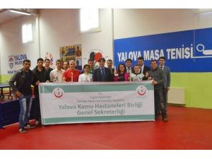Yalova’daki Sağlık Çalışanları Hünerlerini Masa Tenisinde Sergiledi