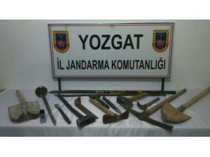 Yozgat Jandarma’dan Kaçak Kazıya Suçüstü