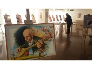 Aşık Veysel'in torunu Sebahattin'den dedesine vefa sergisi