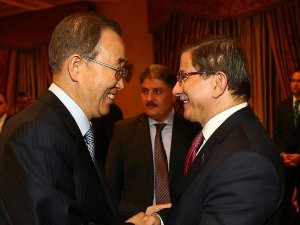 Davutoğlu BM Genel Sekreteri Ban ile görüştü