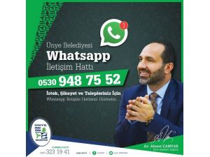 Ünye Belediyesi’nden Whatsapp İletişim Hattı