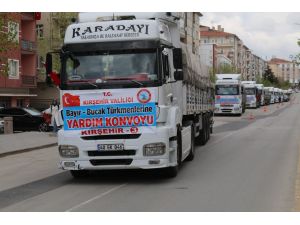 Kırşehir'den Bayırbucak Türkmenlerine 45. yardım TIR’ı yola çıktı