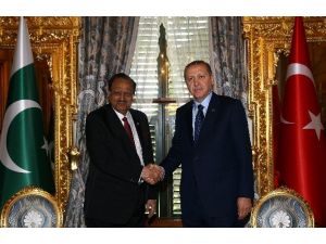 Cumhurbaşkanı Erdoğan, Pakistan Cumhurbaşkanı Memnun Hüseyin’i Kabul Etti