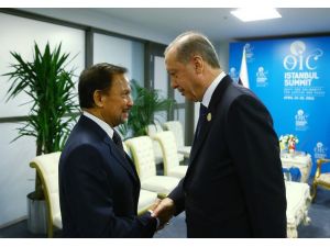 Cumhurbaşkanı Erdoğan, Brunei Sultanı Bolkiah ile görüştü