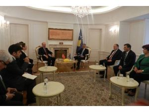 Başbakan Yardımcısı Kurtulmuş, Kosova Cumhurbaşkanı Thaçi’yle Görüştü