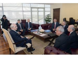 CHP Genel Başkanı Kılıçdaroğlu, DSP Genel Başkanı Aksakal ‘I Kabul Etti