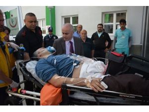 Vali Karahan’dan Saldırıda Yaralanan Teknikere Ziyaret